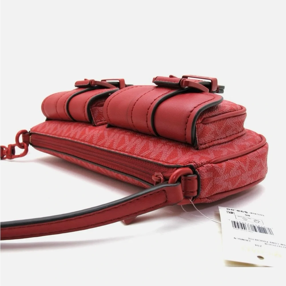 🍒🎄MICHAEL Michael Kors Zoe Convertible Signature Logo Shoulder Bag
